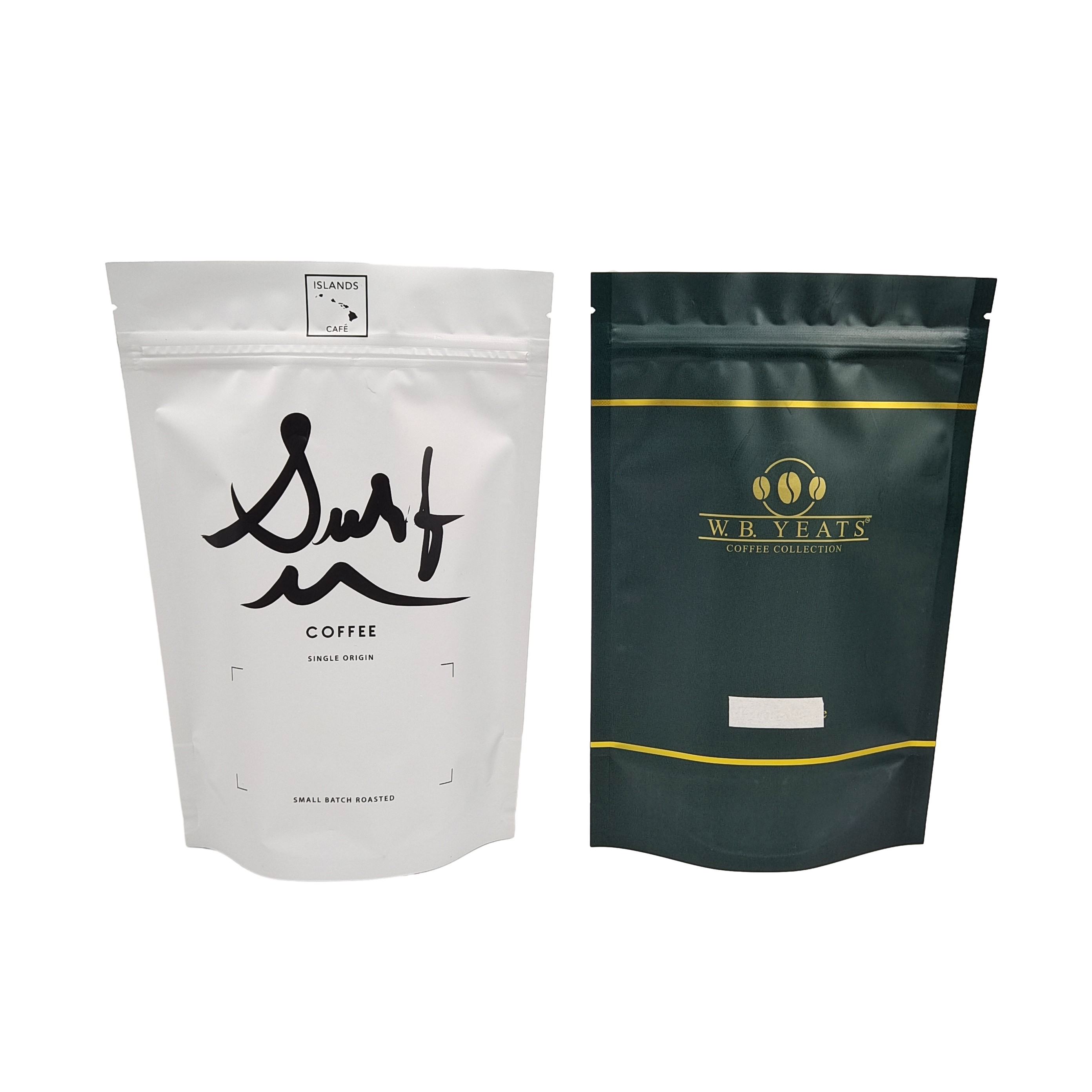 100g 200g ziarenka kawy, opracowane na zamówienie, z powrotem zamykane torby z cyprykiem, torby z kawy z aluminiowej folii matowej z zaworami