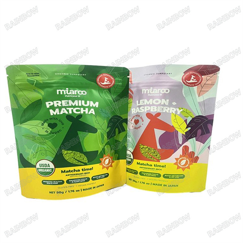 Drukowanie cyfrowe 100% biodegradowalne torebki z papieru kraft Custom Manufacturers Stand Up Food Packaging Zipper Plastic Bag C