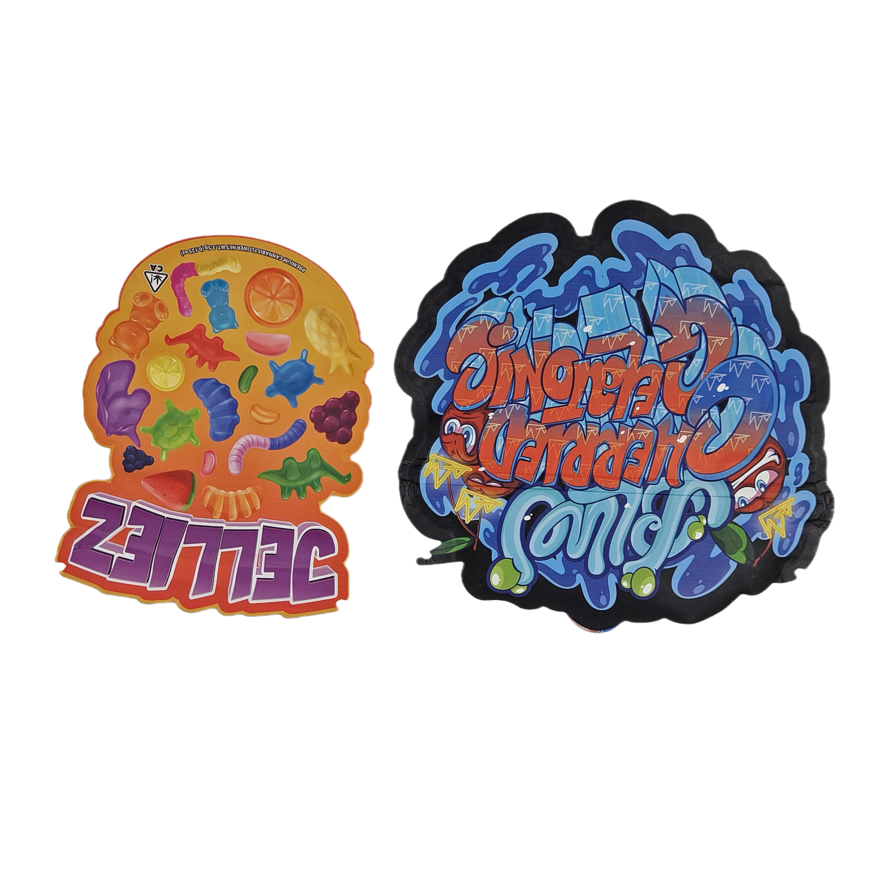 Nieregularny kształt plastikowy Zipper Mylar Food Packaging Bag