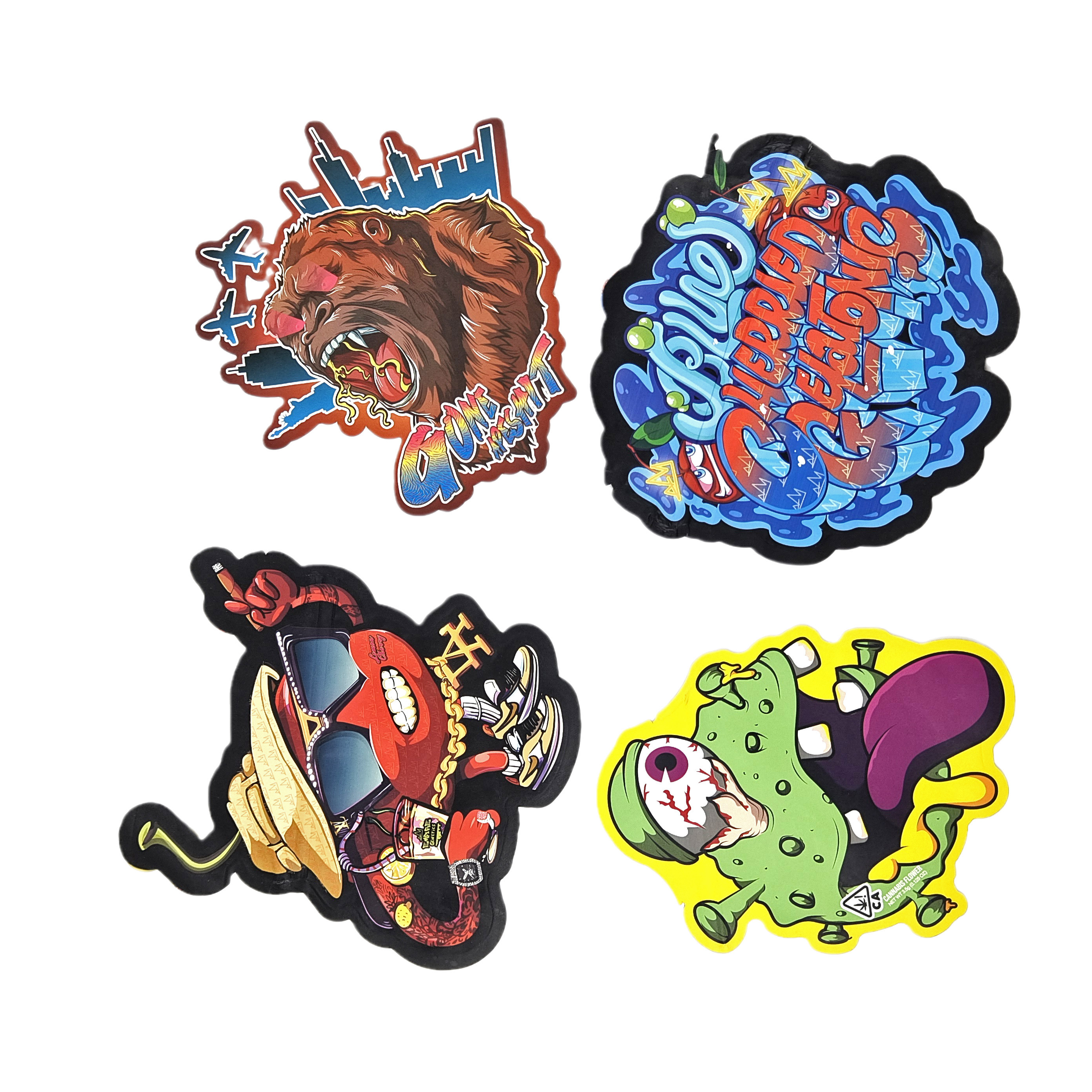 Niestandardowo wydrukowane worki jadalne opakowania plastikowe wycinek specjalny plastikowy z zakładką 3,5g