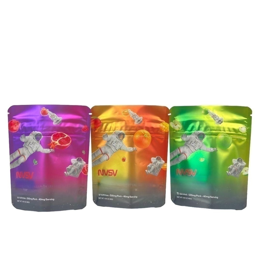 3.5 Gramy Plastic Bags Packaging Custom Label Drukowane CBD Cookies Znów zamykane