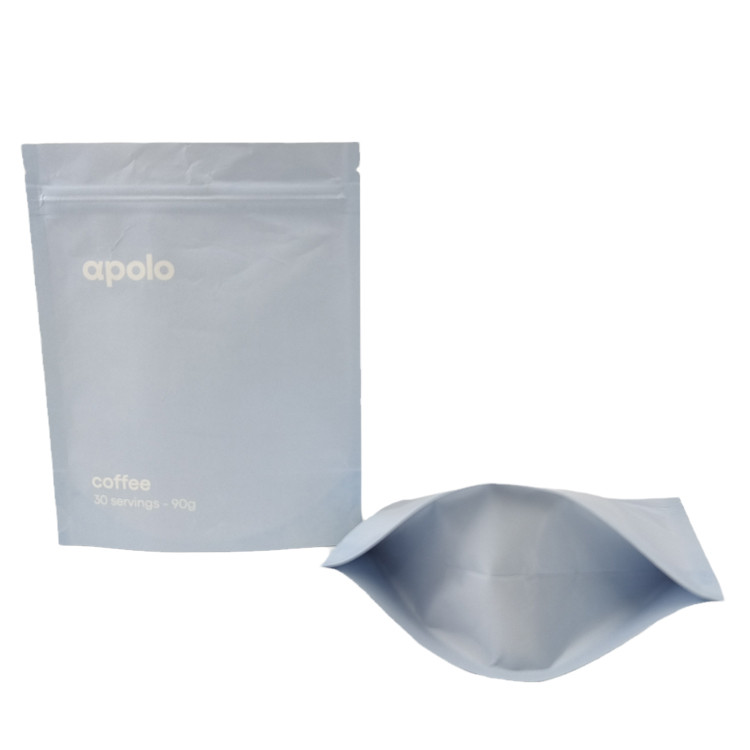 Niestandardowe wydrukowane papiery kraft stand up torba z cypressem torby Mylar ponownie zamknięte do proszku ziarna kawy