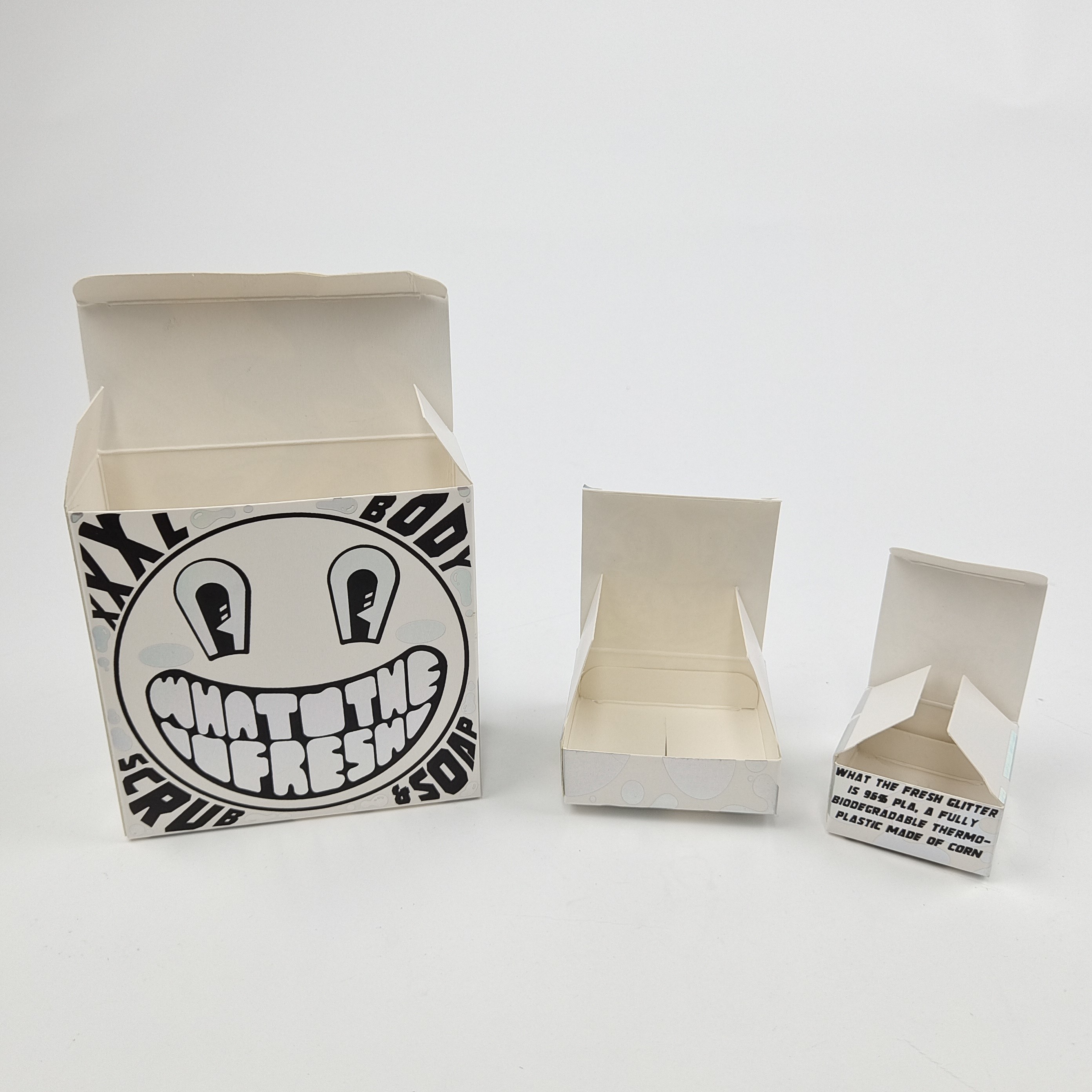 Niestandardowe błyszczące UV Mat Film Biały Karton Papier Pudełko 400g Dla kosmetycznych próbki oleju arganu