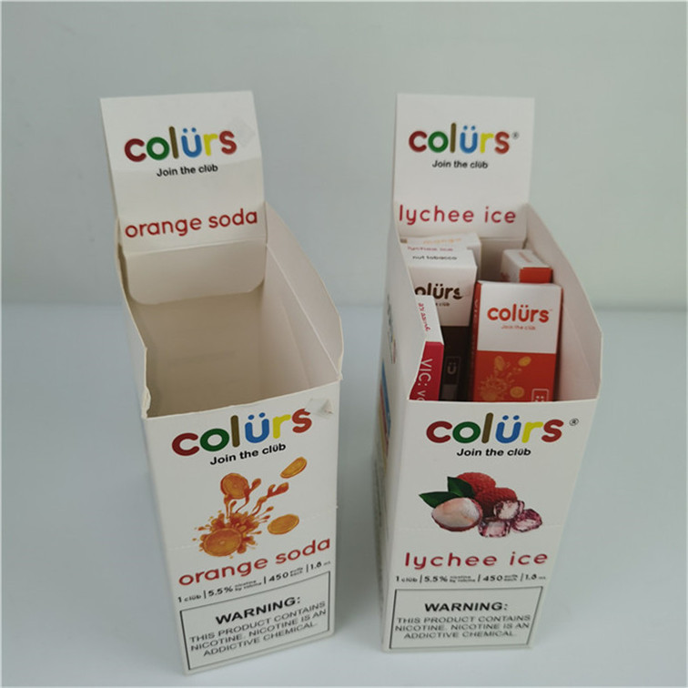 Gorące logo na zamówienie wyciągające pudełko wyświetleniowe Karton PDQ Płyty wyświetleniowe faliste