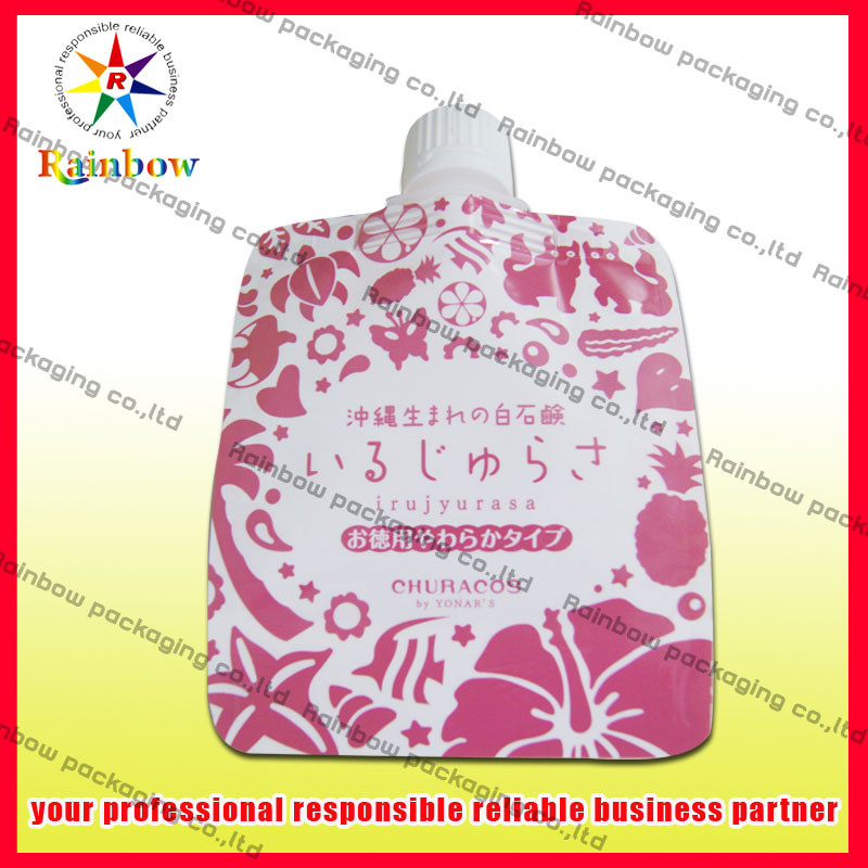 Stand Up Foil Spout Pouch Packaging Uszczelnienie termiczne dla soku, PET / AL / PE