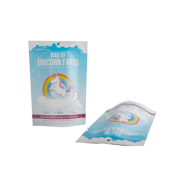 Opakowanie foliowe z folii aluminiowej Alumimum Ziplock White Blue Shinny