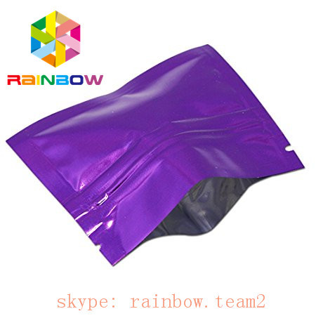 kolorowe 3 boczne, zamykane płaskie mini folie z folii mylarowej 1g saszetka do pakowania herbaty / kwiatów liściowych konopi