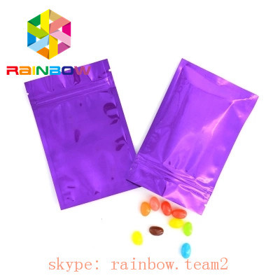 Płaski kształt woreczek z folii aluminiowej Torba z woreczkiem konopnym z zamkiem