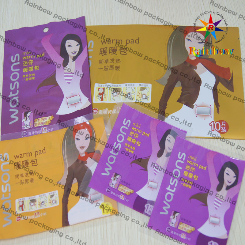 Zip Lock Plastic Cosmetic Compact Opakowanie Flat For Warm Pad