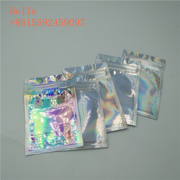 Opakowanie z foliowej torebki z 3 bocznymi fiszbinami, małe torby na kosmetyki z zamkiem błyskawicznym