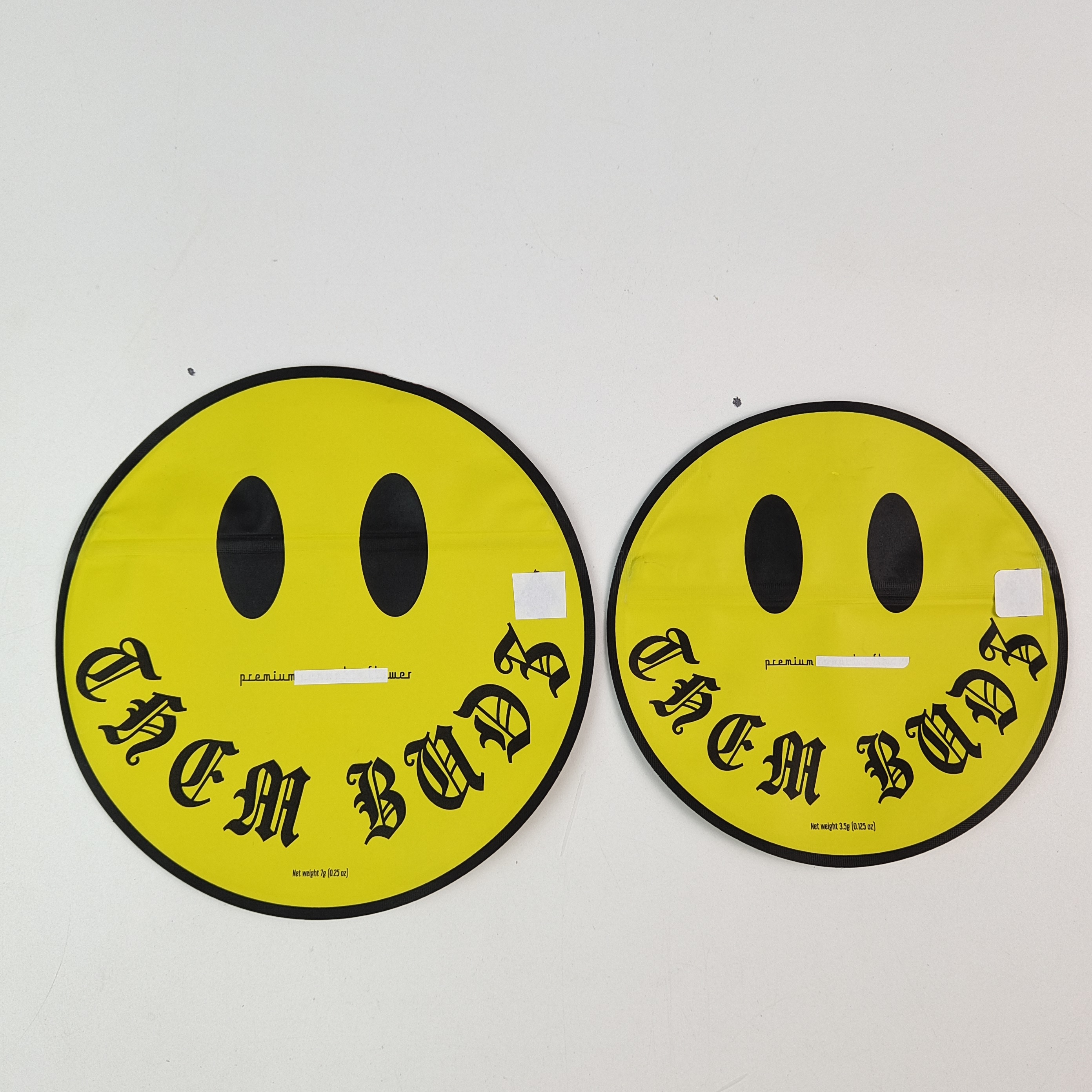 Nieregularne 3,5g 7g torebki Mylar z zamkiem wewnątrz Drukowanie folia aluminiowa zapach do jedzenia plastikowa torebka