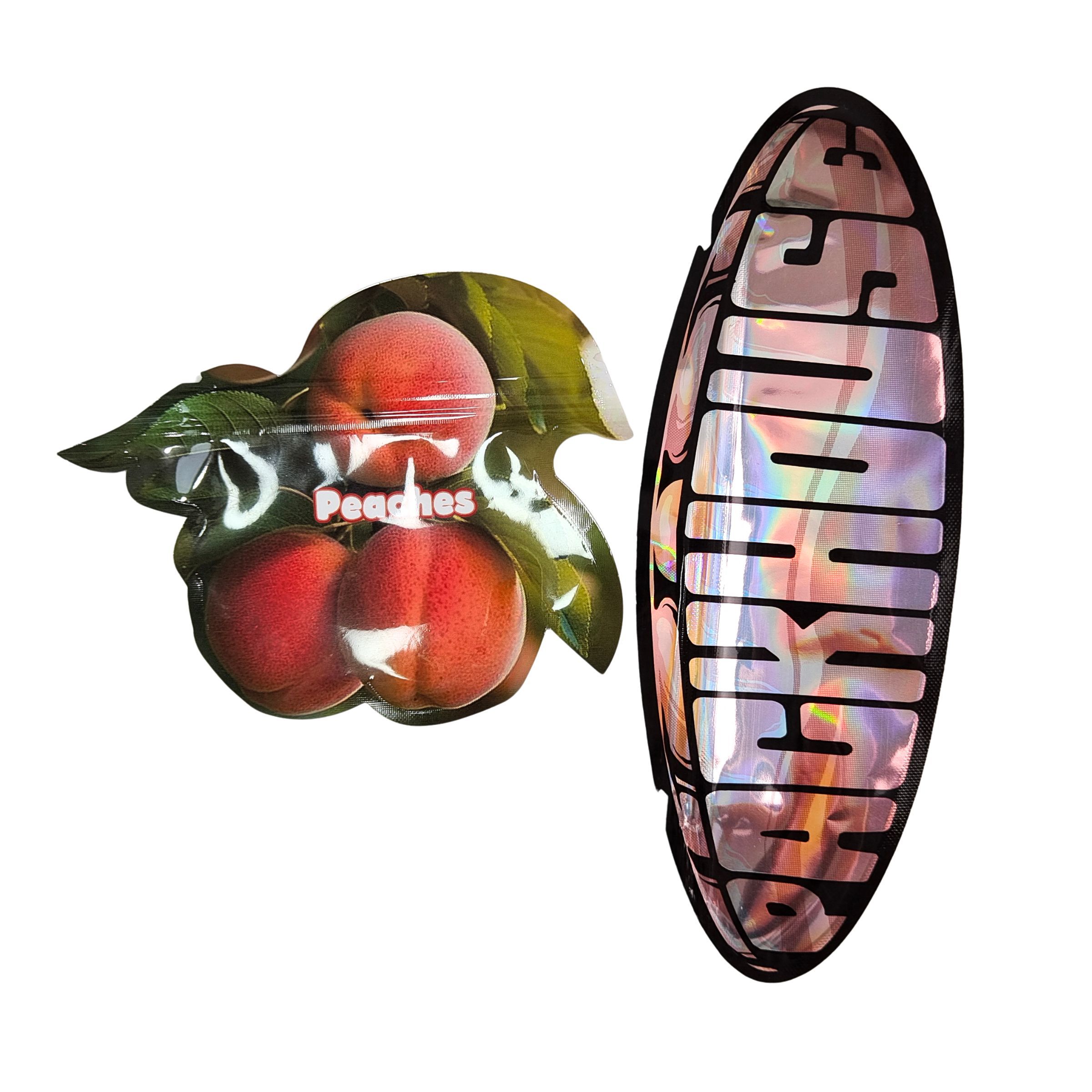 Wewnątrz Drukowane Torby Mylarowe Zioło Tytoń Jadalne Żelki Ciasteczka Opakowania Błyszczące Zgrzewane Specjalny Kształt Plastikowe Torby