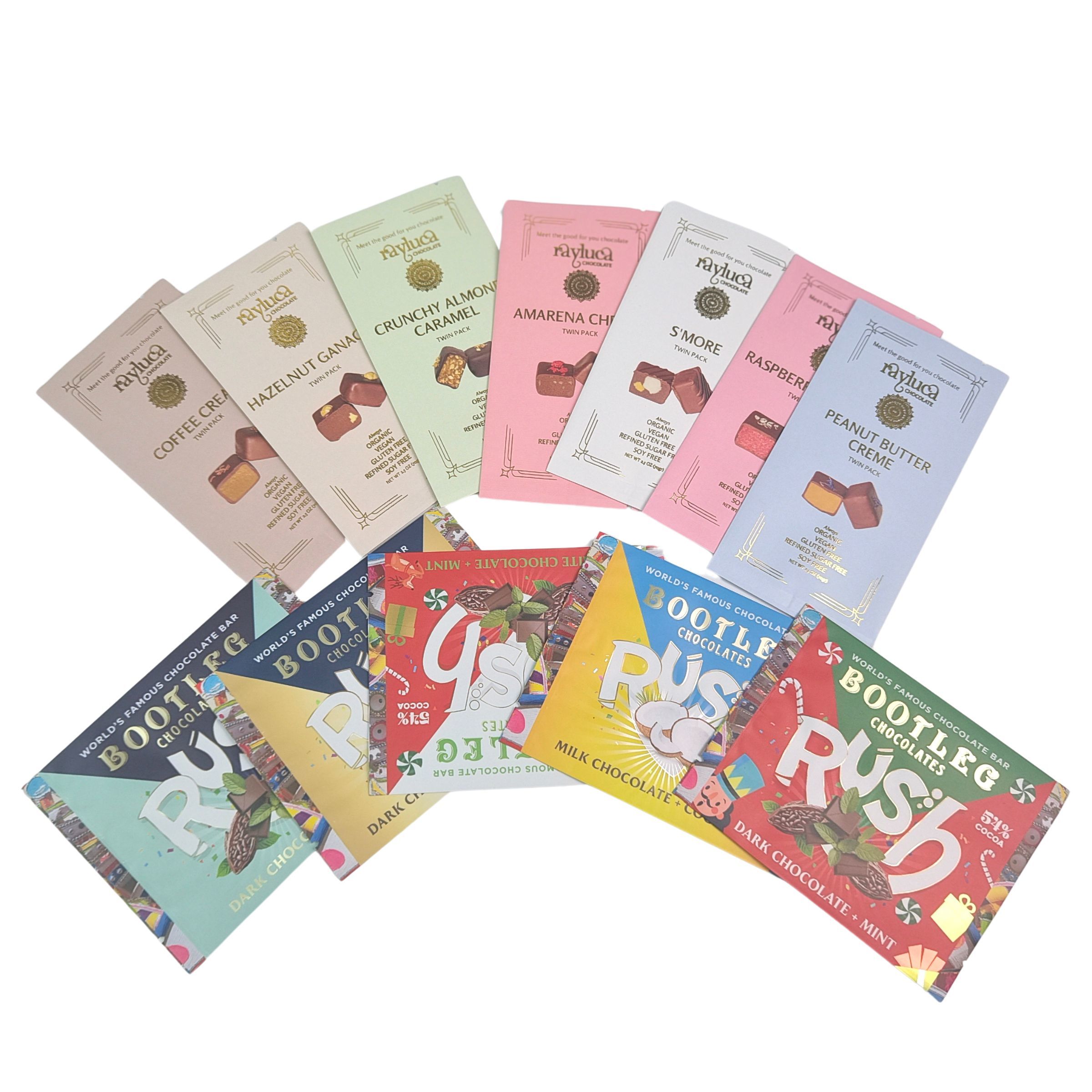 Jedliwa folia aluminiowa worek z tylnym pieczęciem Mały plastikowy mylar owsiany czekoladowy bar energetyczny ciasteczko przekąski cukier opakowania worek