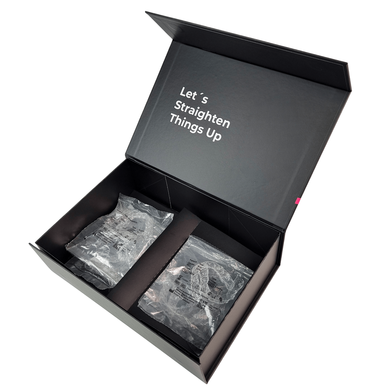 Zaopatrzenie w opakowania do wyrównania zębów z zamknięciem magnetycznym grubość 350 g i dostosowalny projekt do wyrównania zębów