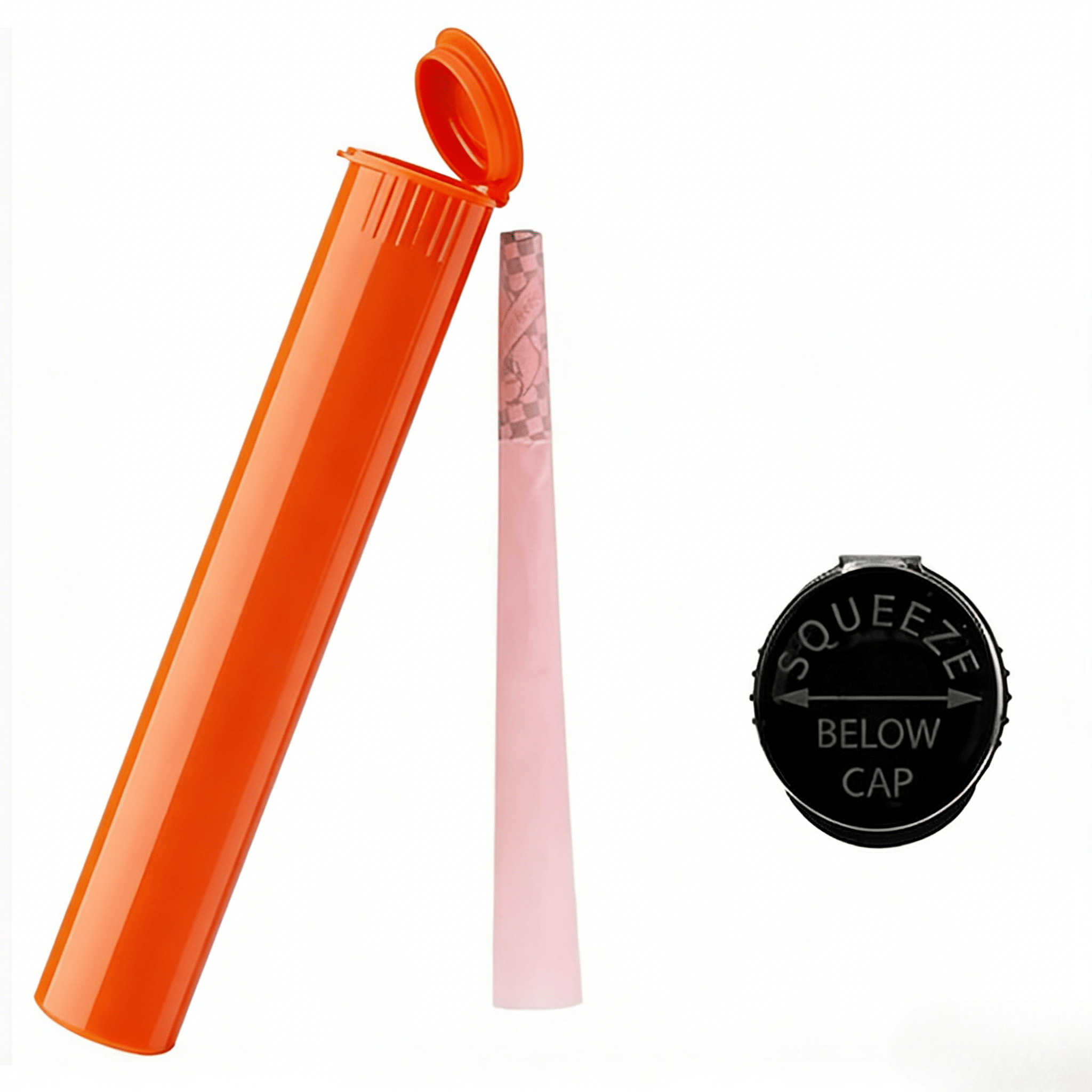 Niestandardowe kolory 80mm 98mm 109mm 116mm odporne na stłuczenie przez dzieci Pop Tops Tubes Plastic Pre Packing Rolling Tube With Label Sticker