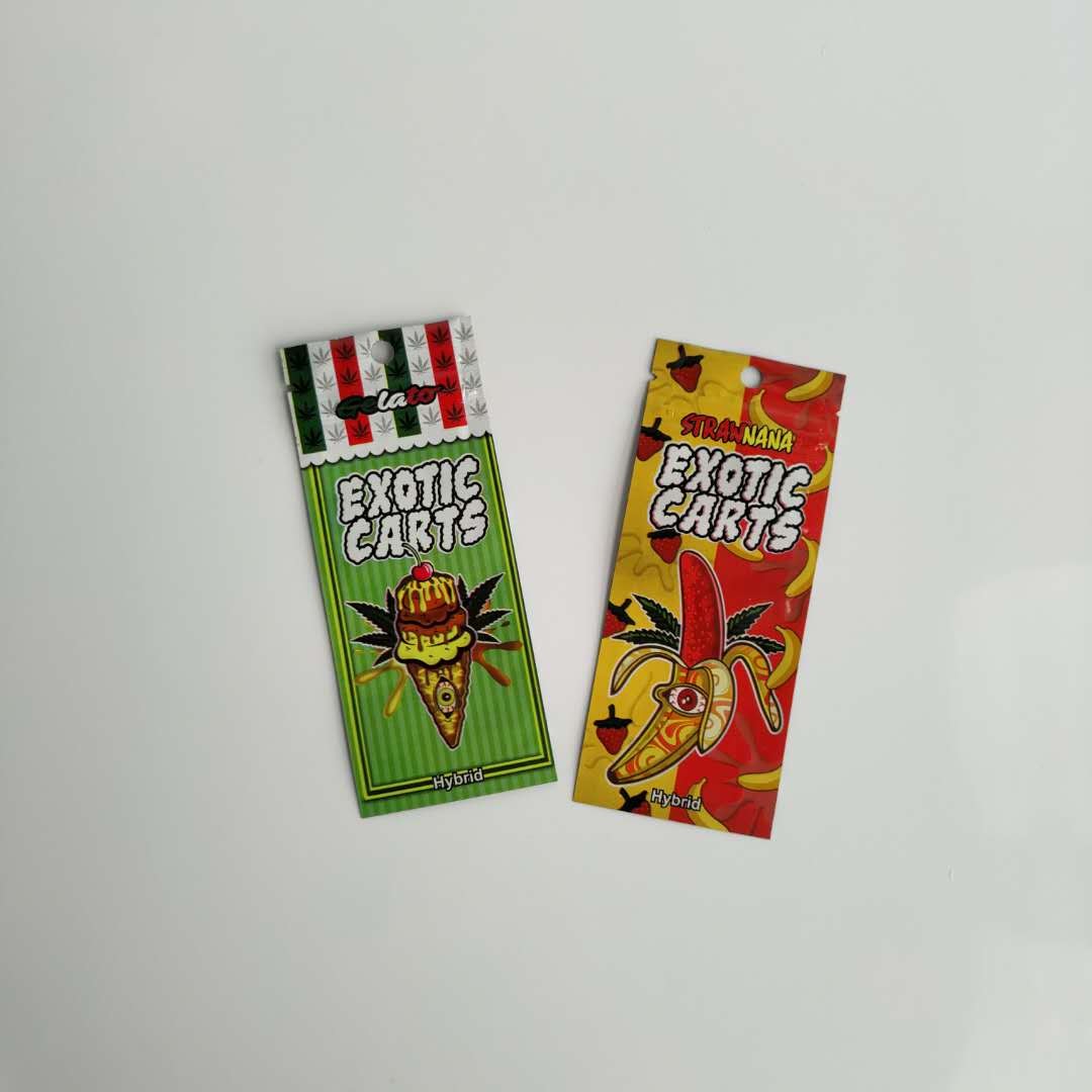 Zip Vape Oil Pen Cartridge Sealable Bags Logo opakowania Dostosowane za pomocą przezroczystego okna