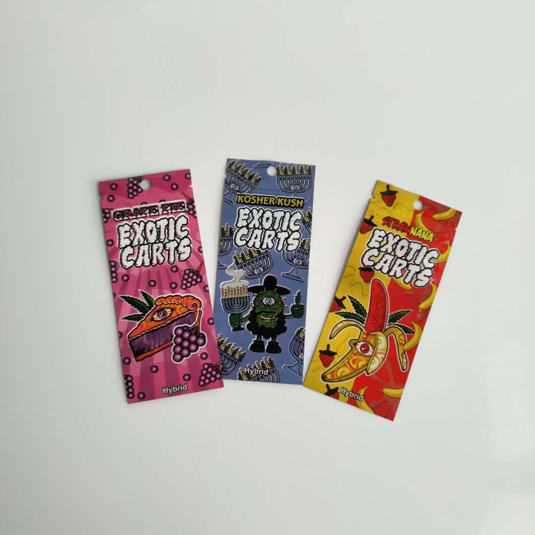 Vape Cartridge Food Packaging Bags Niestandardowe Logo Zip Lock Z przezroczystym okienkiem