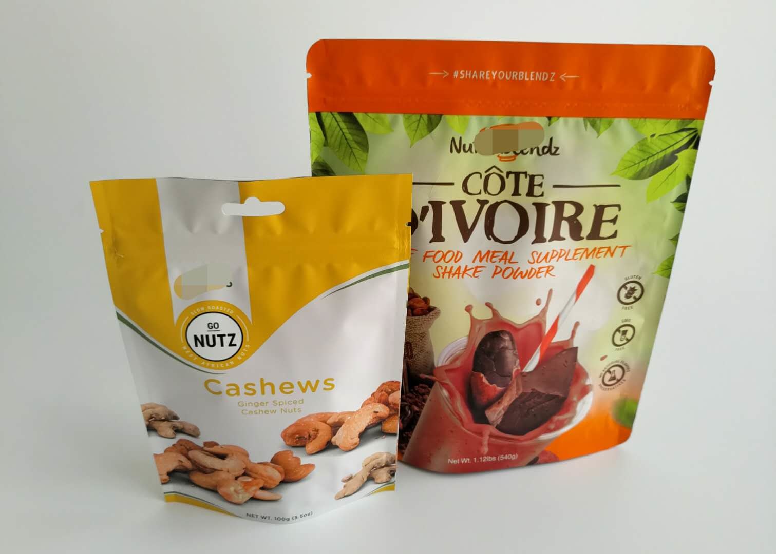 Organic Chia Seeds Snack Cookies Opakowania do żywności Wiskoza Druk z suwakiem