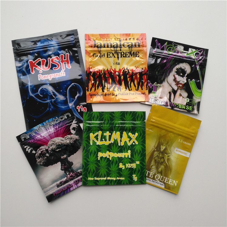 Kadzidełka ziołowe Małe plastikowe woreczki jadalne Gummies Bears Frogies Candies Bag