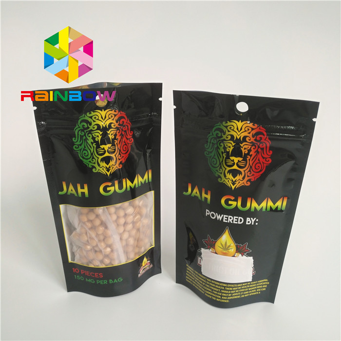 Drukowane folie laminowane Mylar Ziplock Standup Walizki Mmj Weed Cannabis Packaging