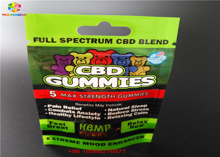 CBD GUMMIES pakowanie torebek plastikowych z aluminiowymi saszetkami foliowymi zamykanymi na gorąco torby foliowe z folią polietylenową