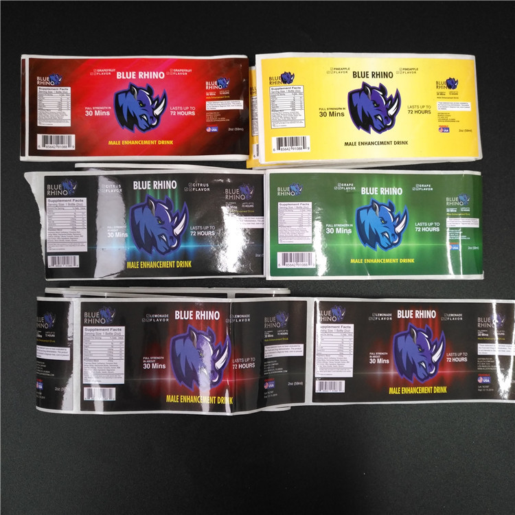 Etykiety foliowe z folią termokurczliwą PVC Barcode Metallic Holograficzne pudełko na butelkę / pigułkę