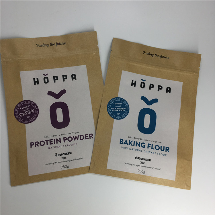 Woreczki Brown Kraft Paperstand Up 120-140 mikronów grubości do przypraw w proszku