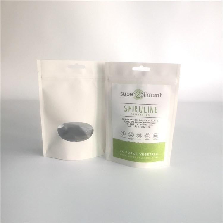 Resealable Customized Paper Bags Stand Up Pouches Wklęsłodruk z przezroczystym oknem