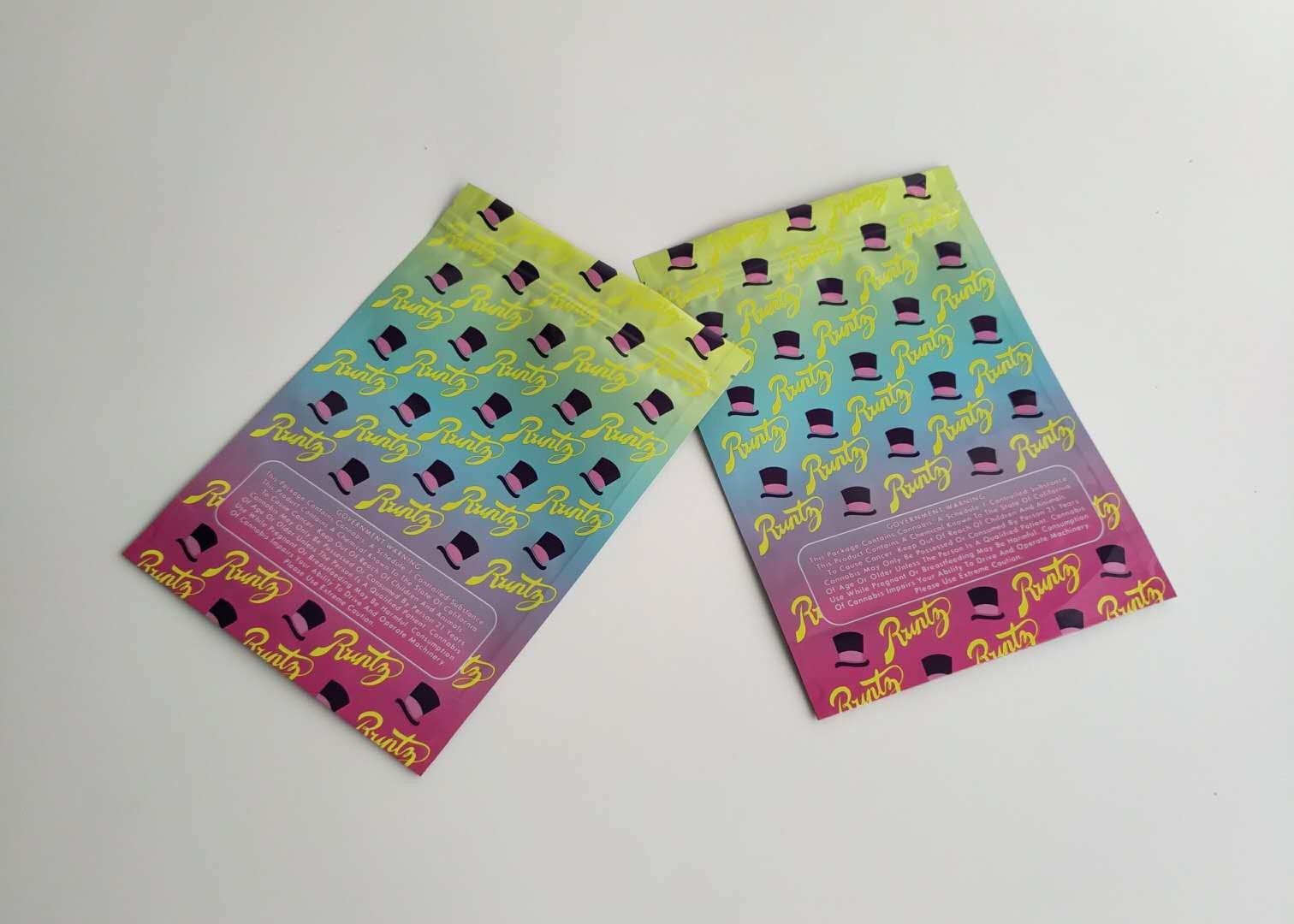 Niestandardowe woreczki z tworzywa sztucznego Opakowania Ciastka Worek z nasion chwastów Hologram Ziplock