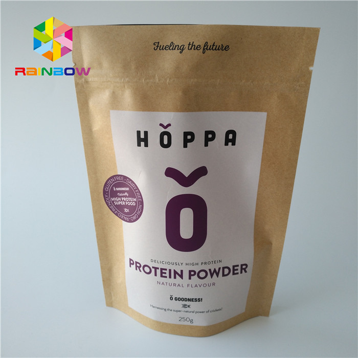 Opakowanie ekologiczne etui z folii spożywczej Logo marki Ziplock z nadrukiem Kraft Craft Paper