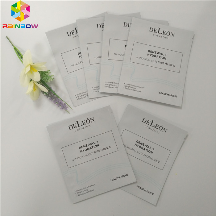 Folia aluminiowa Plastikowa torba do pakowania kosmetyków Opakowanie do twarzy 3 Sides Mask Seal Packet