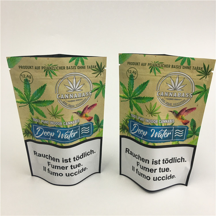 Ziołowe opakowanie kadzidła spożywczego Stand Up Pouch Z nadrukiem Ziplock Bag Dostosowane