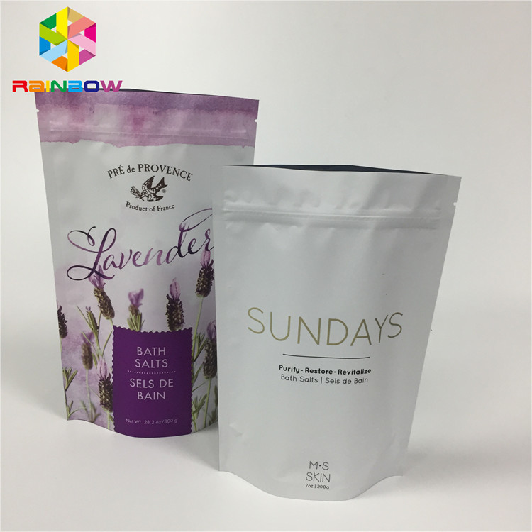 Matowe folie aluminiowe laminowane Stand Up Zipper Pouch Torby do suchej żywności