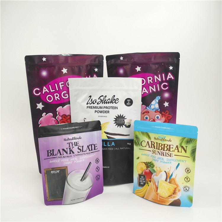 Niestandardowe torby do pakowania przekąsek żywności Folia aluminiowa opakowanie mleka w proszku z zamkiem błyskawicznym