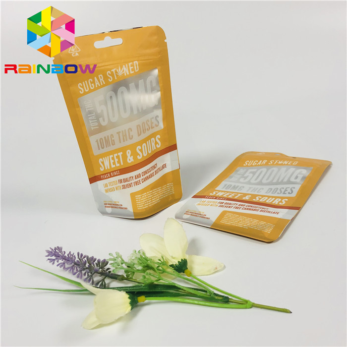 Snack Nuts Plastikowe woreczki Opakowanie Customzied Printing Clear Window With Resealable Zipper