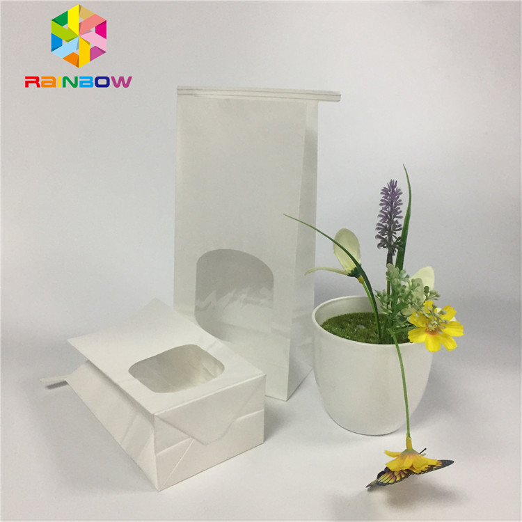 Smaroodporny worek na przekąski Zwykły biały papier Czysty worek na okno z cyny