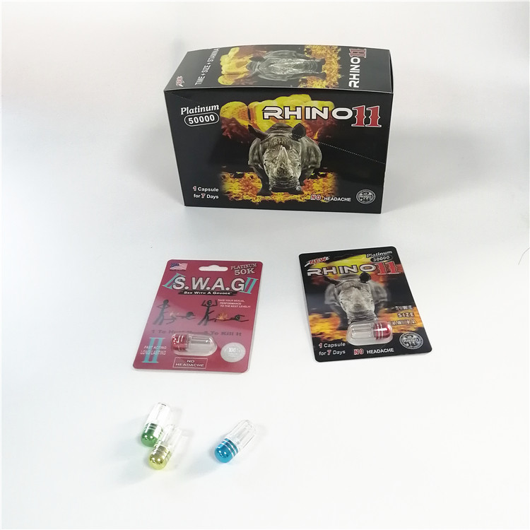 Niestandardowe opakowanie na blister Opakowanie na Rhino Bullet na męskie opakowanie na kapsułki