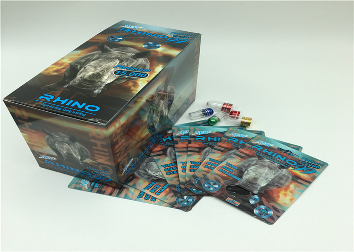 Gold 69K Rhino Powder Capsule Blister Opakowanie 3D Card Z Plastikową Osłoną