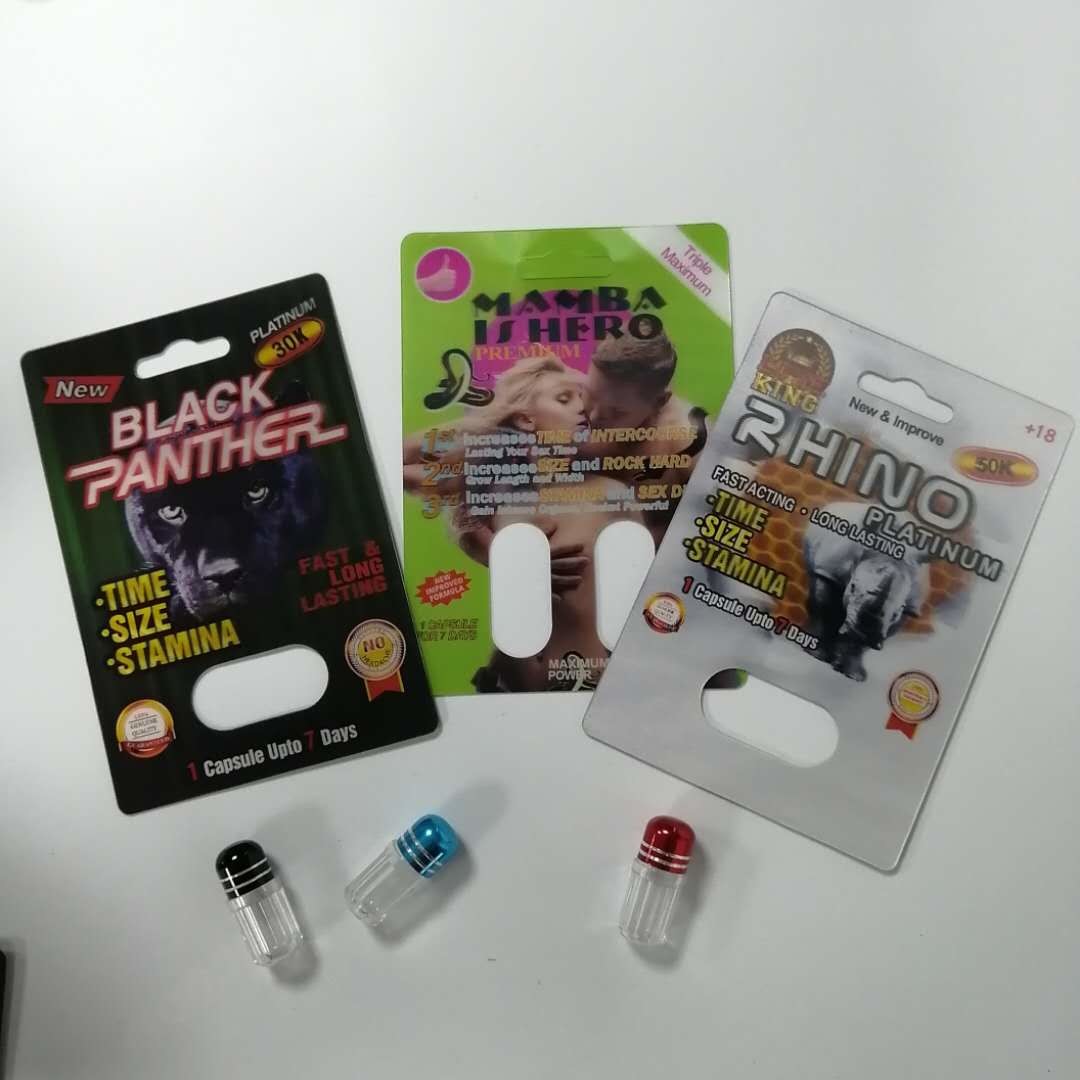 Pigułki wzmacniające seksualność Opakowanie z blisterem Rhino 69 Odporny na wilgoć Recykling