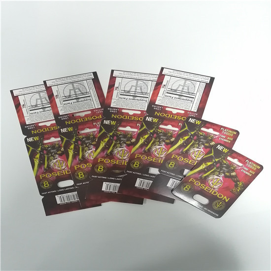 Sexual Power Capsule Packaging 3D Blister Cards Poseidon Dla Panther / Mamba / Rhino V7 Pills