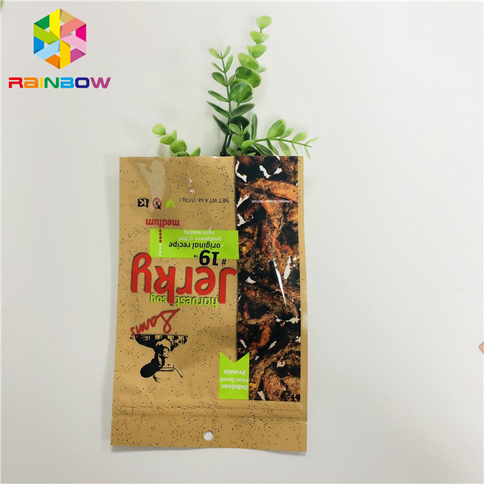 Zapachowa folia aluminiowa Pokrowiec spożywczy Stand Up Mylar Jerky / Dried Fruit Bag