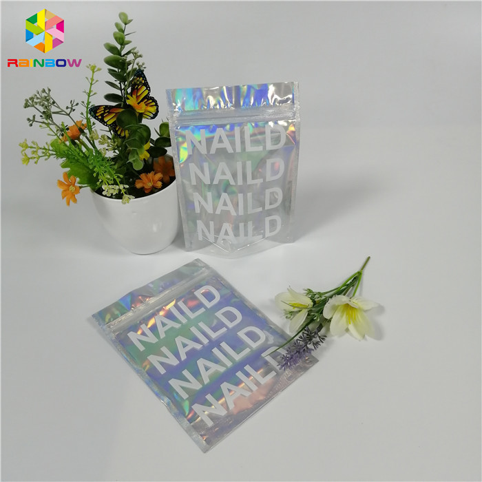 Druk cyfrowy Zamek błyskawiczny Plastikowa stojąca torba z folii aluminiowej na kosmetyk / cień do powiek