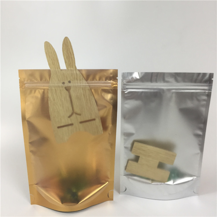 Laminowana folia aluminiowa Zamek z blokadą Torba Stojak Etui Przezroczysty boczny dowód wilgoci