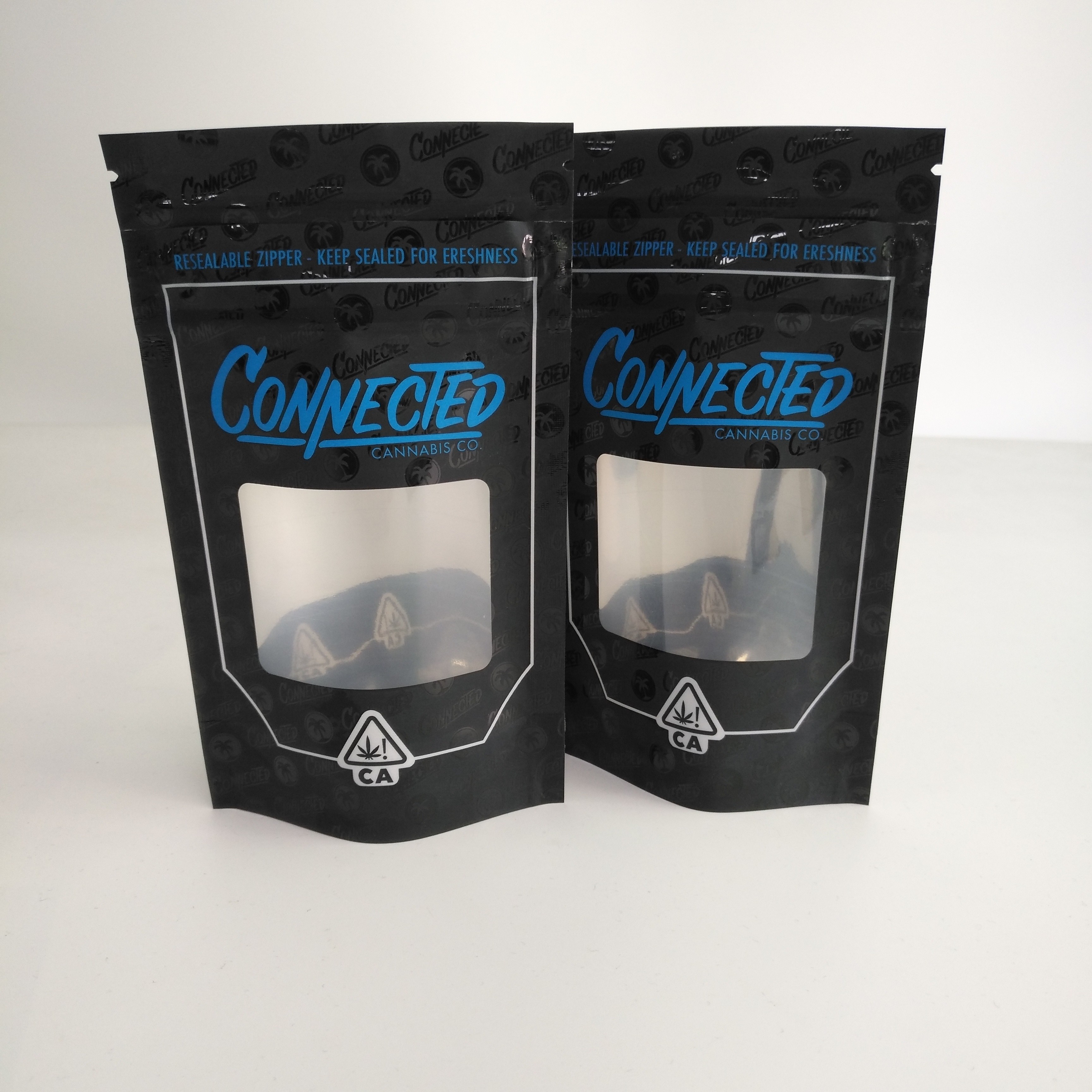 Zapachowa, zamykana na suwak, stojąca kieszeń na suwak z aluminiowym oknem wewnątrz