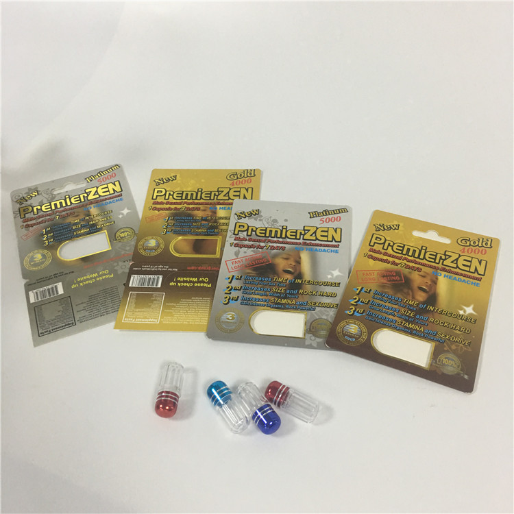 Opakowanie blistrowe z papieru CBD Mężczyzna Enhancer pigułki Zastosowanie w pudełkach UV