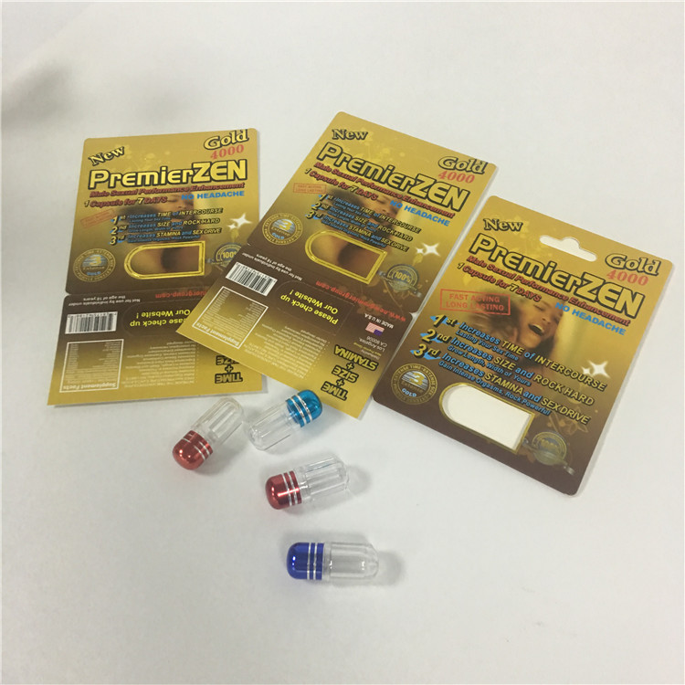 Recyklingowe blisterowe karty papierowe Najtrudniejsze czasy Męskie ulepszenie seksualne pudełko na kapsułki