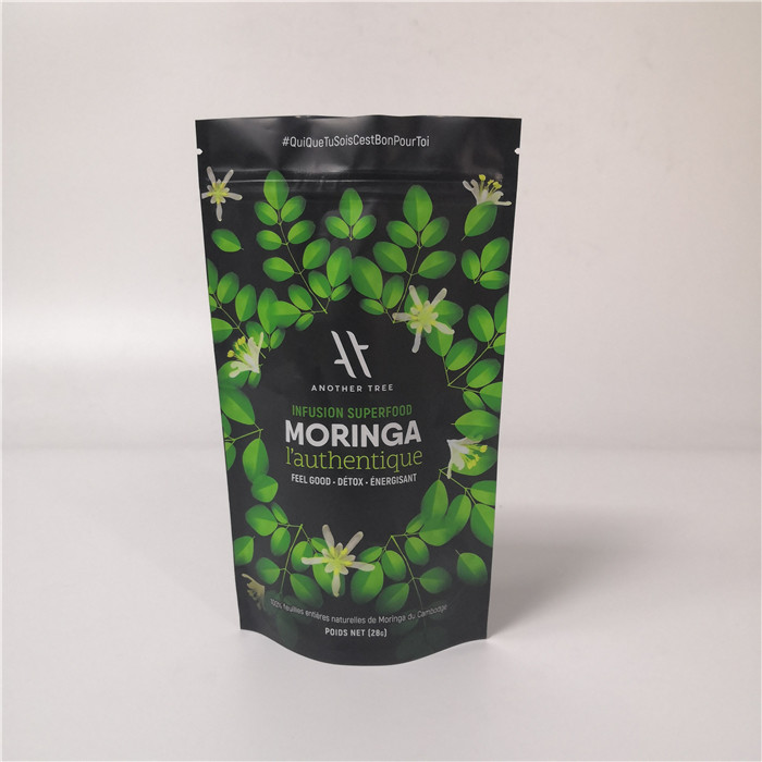 Torebka do herbaty z folią aluminiową do recyklingu Stojąca torebka Dostosowany kolor z zamkiem błyskawicznym wielokrotnego użytku