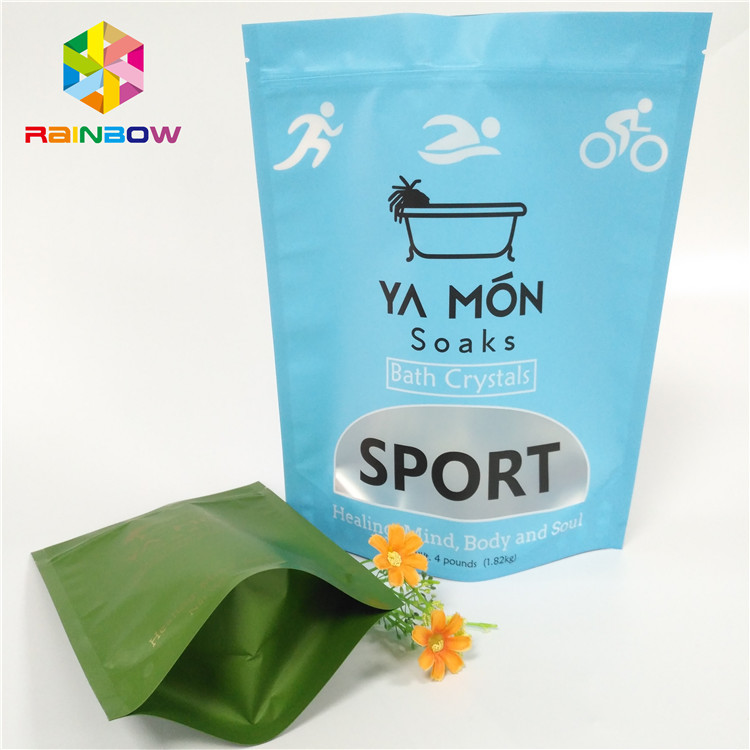 Przezroczyste woreczki Matowe plastikowe opakowania Opakowanie Folia aluminiowa Kryształowa sól do kąpieli Uszczelnianie na gorąco
