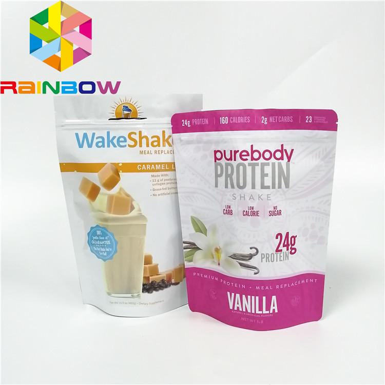 Woreczki z tworzywa sztucznego w czystej proszku w proszku C Opakowanie Stojąca górna kieszeń z folii z mylaru