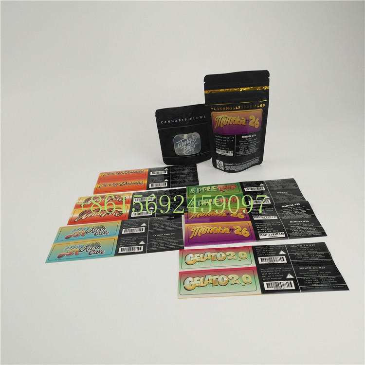 Odporna na wilgoć torba górna na zamek błyskawiczny 3,5 g, torba stojąca Jungle Boy Sticker Opakowanie z mylaru